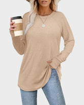 Casual Thumbhole Long Sleeve Top